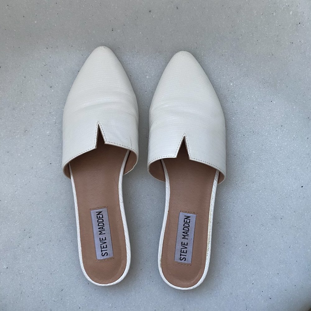 Steve Madden “Ally” White Crocodile Pointed Toe M… - image 2